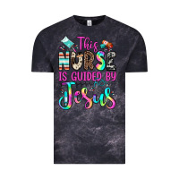 Cloud Black this nurse is guided by jesus Vintage Tee - JahusDesignShop