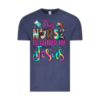 Vintage Denim this nurse is guided by jesus Vintage Tee - JahusDesignShop