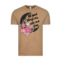 Vintage Coffee all good things are wild and free Vintage Tee - MaliasSmallBusiness