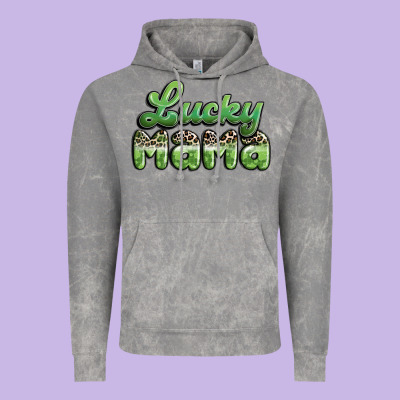 Lucky Mama Vintage Hoodie Designed By Maliassmallbusiness
