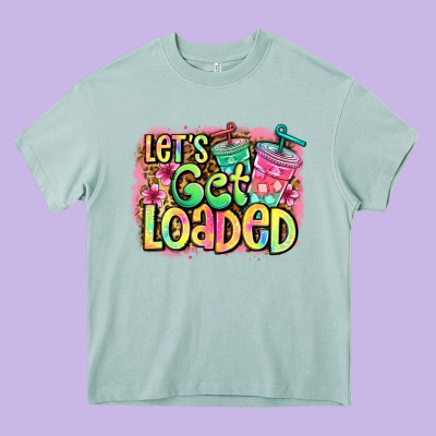 Let's Get Loaded Heavy Core Tee Designed By Jasminsmagicworld