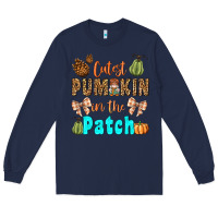 Navy cutest pumpkin in the patch Long Sleeve Tee - BundleAndBundleShop