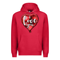 Cardinal I love you heart balloon Valentine's Day Premium Hoodie - HowdyJamesFarm
