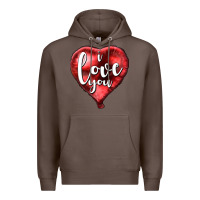 Coffee I love you heart balloon Valentine's Day Premium Hoodie - HowdyJamesFarm