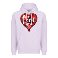 Lilac I love you heart balloon Valentine's Day Premium Hoodie - HowdyJamesFarm