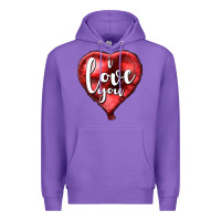 I Love You Heart Balloon Valentine's Day Premium Hoodie | Teevron