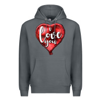 Rock I love you heart balloon Valentine's Day Premium Hoodie - HowdyJamesFarm