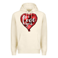 Tofu I love you heart balloon Valentine's Day Premium Hoodie - HowdyJamesFarm