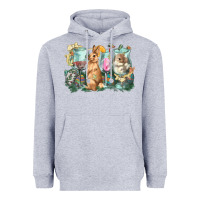 Heather Grey Easter Day wine glasses bunny Heavyweight Hoodie - HowdyJamesFarm