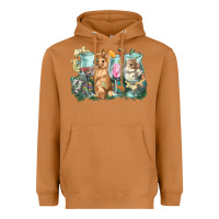 Meerkat Easter Day wine glasses bunny Heavyweight Hoodie - HowdyJamesFarm