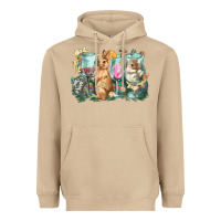 Mushroom Easter Day wine glasses bunny Heavyweight Hoodie - HowdyJamesFarm