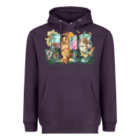 Plum Easter Day wine glasses bunny Heavyweight Hoodie - HowdyJamesFarm