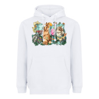 White Easter Day wine glasses bunny Heavyweight Hoodie - HowdyJamesFarm