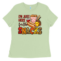 Matcha i'm just here for the snacks softball Ladies Tee - Jasminsmagicworld