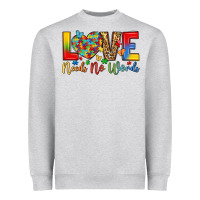 Heather Grey love needs no words Heavyweight Sweatshirt - LillyAllenDesigns