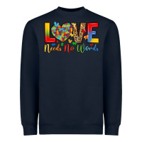 Navy love needs no words Heavyweight Sweatshirt - LillyAllenDesigns