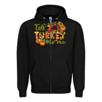 Black Talk turkey to me Thanksgiving p Zipper Hoodie - NancyCooperArtShop