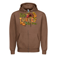 Chestnut Talk turkey to me Thanksgiving p Zipper Hoodie - NancyCooperArtShop