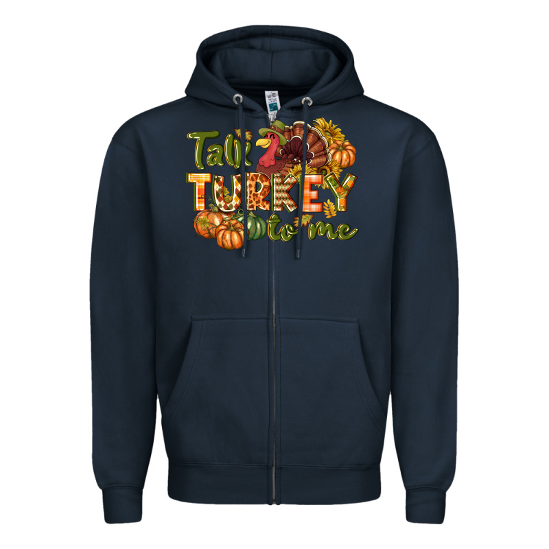 Talk Turkey To Me Thanksgiving P Zipper Hoodie by NancyCooperArtShop | Teevron