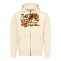 Sandshell Talk turkey to me Thanksgiving p Zipper Hoodie - NancyCooperArtShop