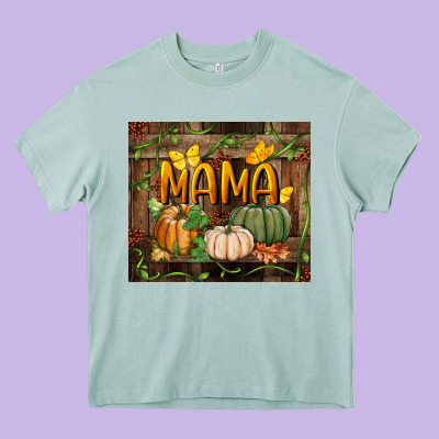 Mama Pumpkin Tumbler Heavy Core Tee Designed By Bundleandbundleshop