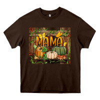 Chocolate Brown mama pumpkin tumbler Heavy Core Tee - BundleAndBundleShop