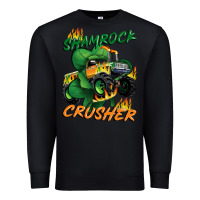 Black Shamrock crusher St. Patrick's Day Premium Sweatshirt - CowGirlArtShop