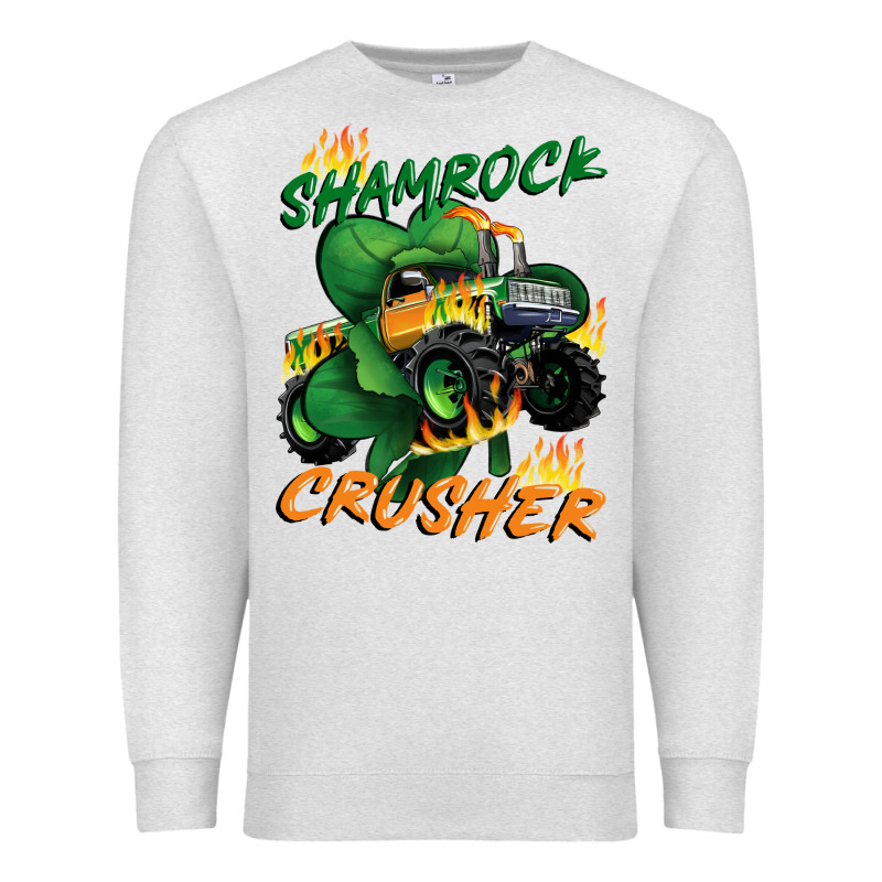 Shamrock Crusher St. Patrick's Day Premium Sweatshirt by CowGirlArtShop | Teevron