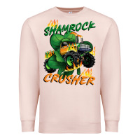 Pale Pink Shamrock crusher St. Patrick's Day Premium Sweatshirt - CowGirlArtShop