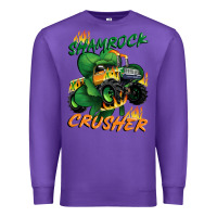 Purple Shamrock crusher St. Patrick's Day Premium Sweatshirt - CowGirlArtShop