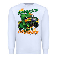 White Shamrock crusher St. Patrick's Day Premium Sweatshirt - CowGirlArtShop