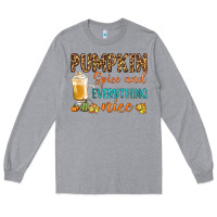 Heather Grey pumpkin spice and everything nice Long Sleeve Tee - BundleAndBundleShop