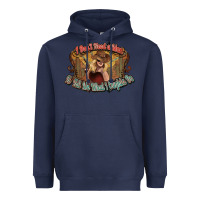 Navy I don't need a man Cowgirl western Heavyweight Hoodie - HowdyJamesFarm