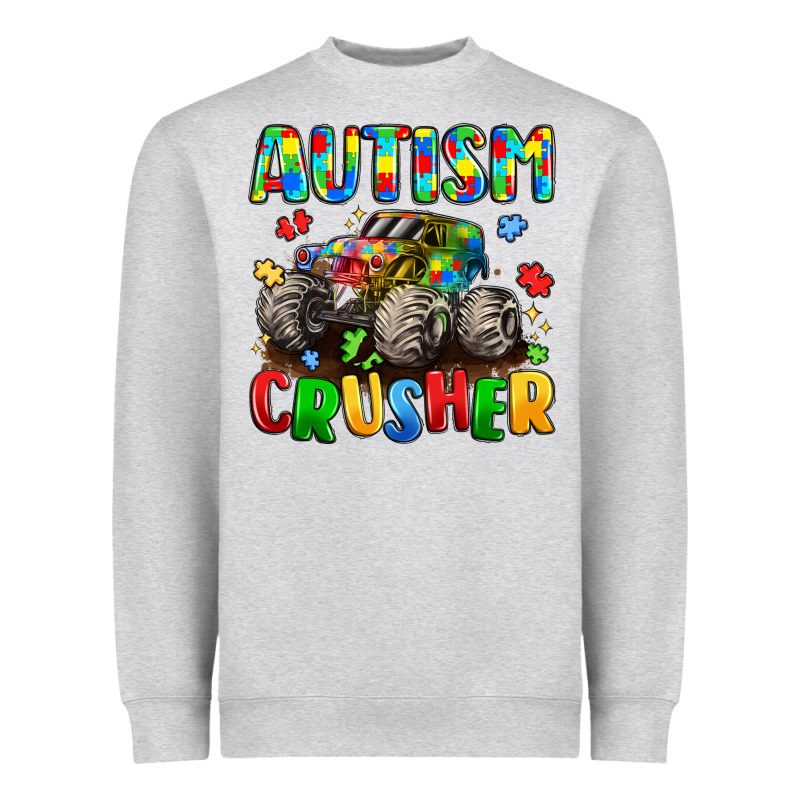 Autism Crusher Heavyweight Sweatshirt by LillyAllenDesigns | Teevron
