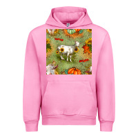 Fuchsia Pink fall goats seamless pattern Urban Hoodie - BundleAndBundleShop
