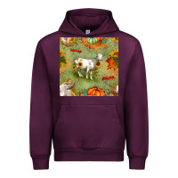 Mauve Wine fall goats seamless pattern Urban Hoodie - BundleAndBundleShop