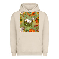 Pigment French Oak fall goats seamless pattern Urban Hoodie - BundleAndBundleShop