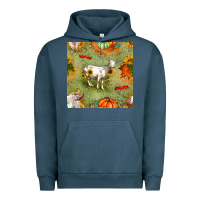 Pigment Midnight Navy fall goats seamless pattern Urban Hoodie - BundleAndBundleShop