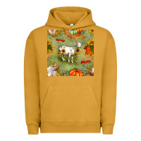 Pigment Peanut Butter fall goats seamless pattern Urban Hoodie - BundleAndBundleShop