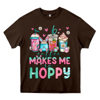 Chocolate Brown easter coffee makes me so hoppy Heavy Core Tee - Jasminsmagicworld