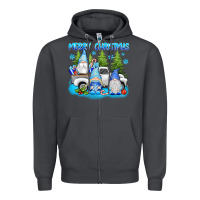 Smoke merry christmas gnomies Zipper Hoodie - texasbilliewilder