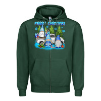 Sports Green merry christmas gnomies Zipper Hoodie - texasbilliewilder