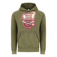 Vintage Olive cupids howdy lodge find your cowboy open Vintage Hoodie - MaliasSmallBusiness