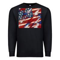 Black American flag glitter 4th of july Premium Sweatshirt - CowGirlArtShop