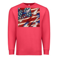 Cardinal American flag glitter 4th of july Premium Sweatshirt - CowGirlArtShop