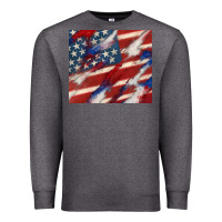 Charcoal Heather American flag glitter 4th of july Premium Sweatshirt - CowGirlArtShop