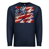 Navy American flag glitter 4th of july Premium Sweatshirt - CowGirlArtShop