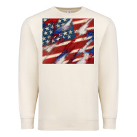 Sandshell American flag glitter 4th of july Premium Sweatshirt - CowGirlArtShop