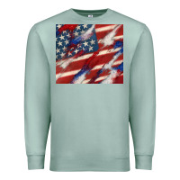 Seafoam American flag glitter 4th of july Premium Sweatshirt - CowGirlArtShop