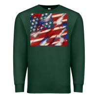 Sports Green American flag glitter 4th of july Premium Sweatshirt - CowGirlArtShop